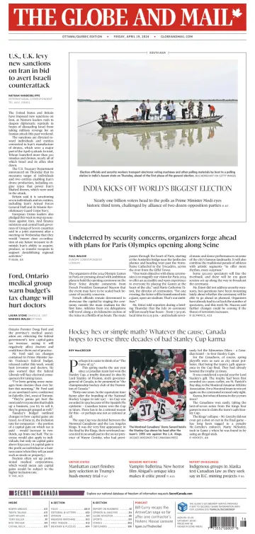 The Globe and Mail (Ottawa/Quebec Edition) - 19 Apr 2024