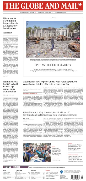The Globe and Mail (Ottawa/Quebec Edition) - 01 5월 2024