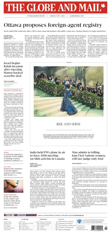 The Globe and Mail (Ottawa/Quebec Edition) - 7 May 2024