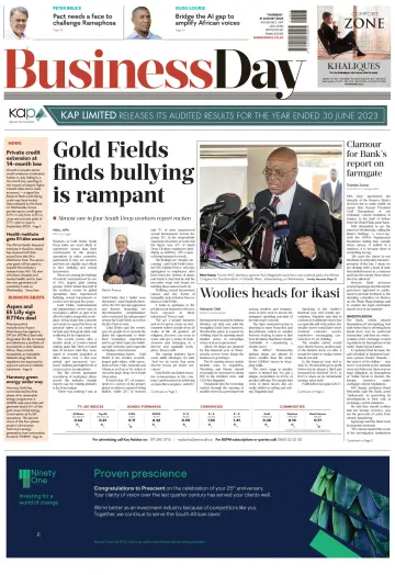 Business Day - 31 Aug 2023