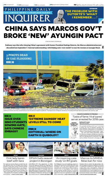 Philippine Daily Inquirer - 19 Apr. 2024