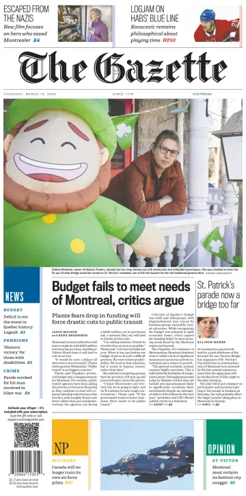 Montreal Gazette - 14 Mar 2024