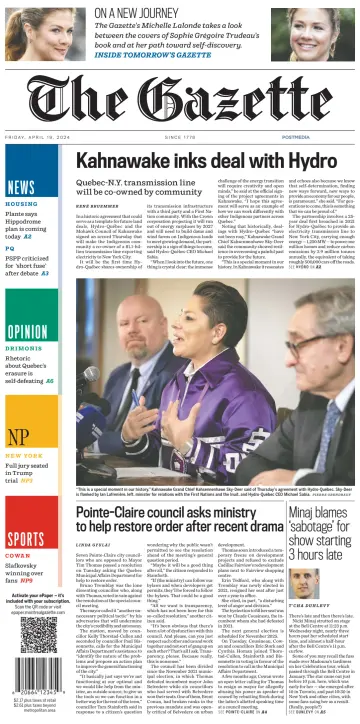 Montreal Gazette - 19 апр. 2024