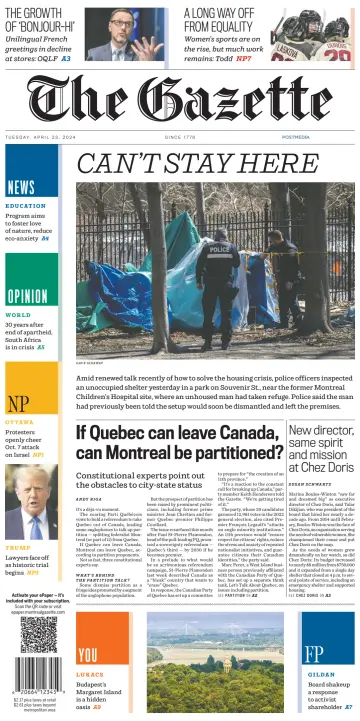Montreal Gazette - 23 avr. 2024