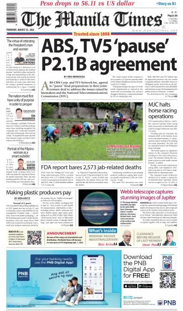 The Manila Times - 25 Aug 2022