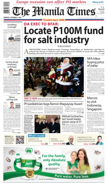 The Manila Times - 1 Sep 2022