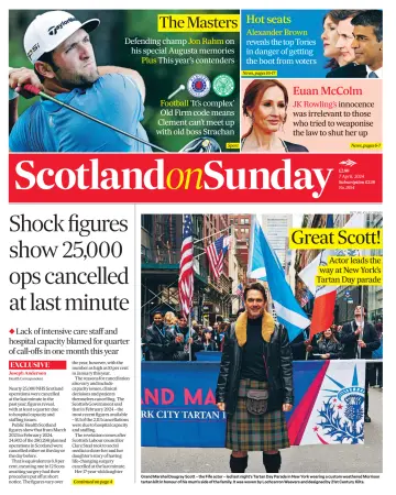 Scotland on Sunday - 07 апр. 2024