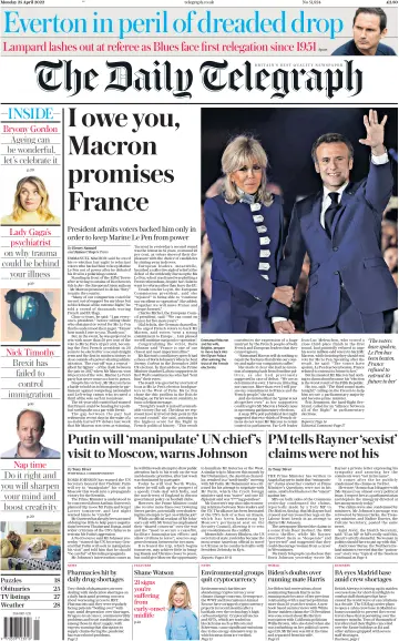 The Daily Telegraph - 25 Apr 2022