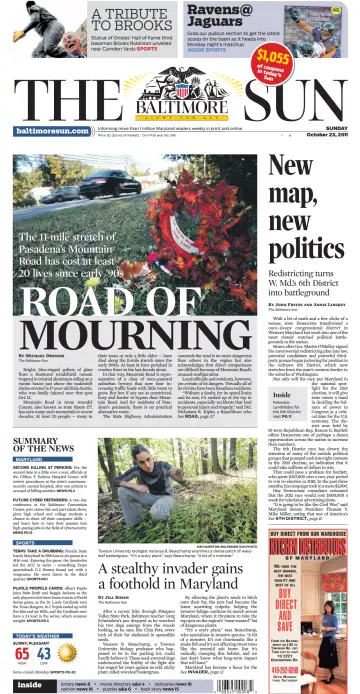 Baltimore Sun Sunday - 23 Oct 2011