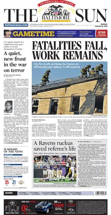 Baltimore Sun Sunday - 15 Jan 2012