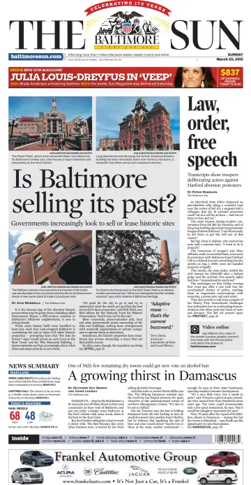 Baltimore Sun Sunday - 25 Mar 2012