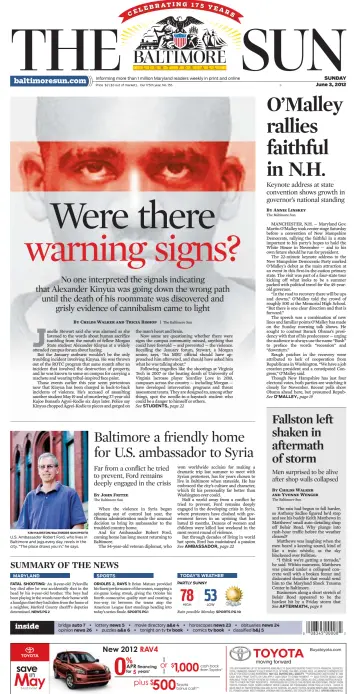 Baltimore Sun Sunday - 3 Jun 2012