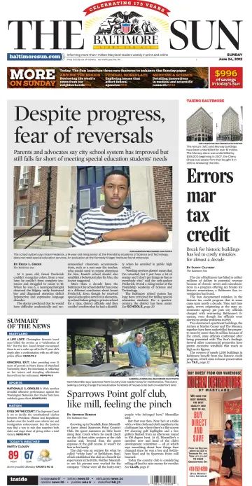 Baltimore Sun Sunday - 24 Jun 2012