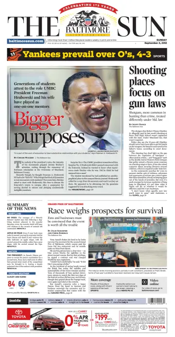Baltimore Sun Sunday - 2 Sep 2012