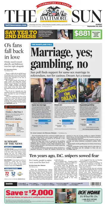 Baltimore Sun Sunday - 30 Sep 2012