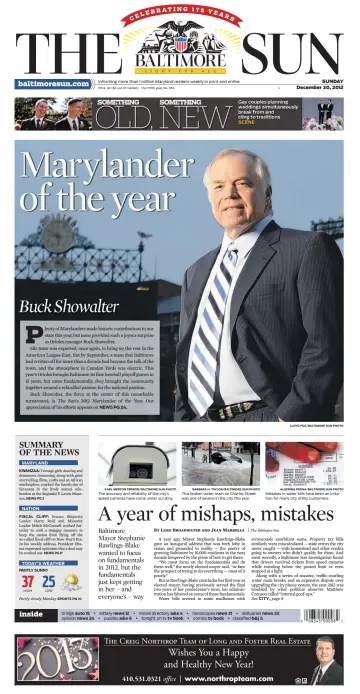 Baltimore Sun Sunday - 30 Dec 2012