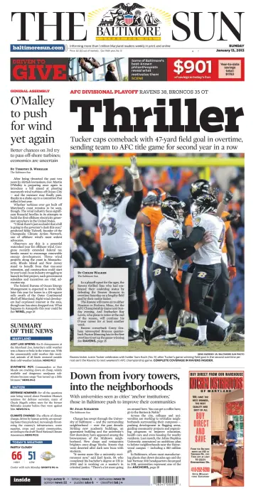 Baltimore Sun Sunday - 13 Jan 2013