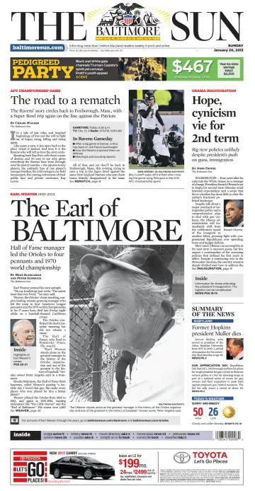 Baltimore Sun Sunday - 20 Jan 2013