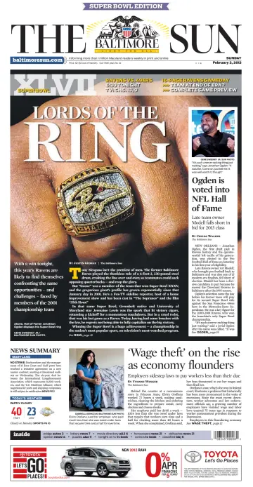 Baltimore Sun Sunday - 3 Feb 2013