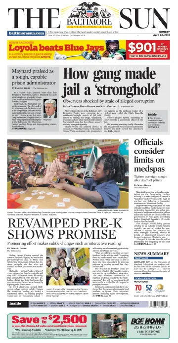 Baltimore Sun Sunday - 28 Apr 2013