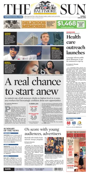 Baltimore Sun Sunday - 23 Jun 2013