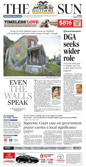 Baltimore Sun Sunday - 11 Aug 2013