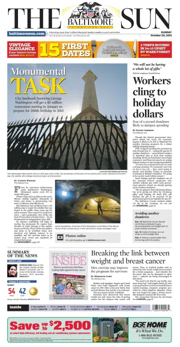 Baltimore Sun Sunday - 20 Oct 2013