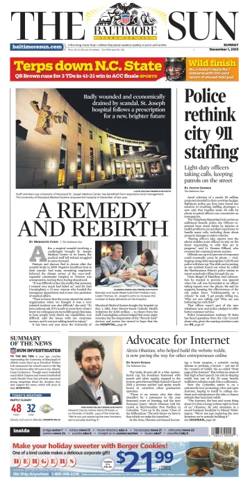 Baltimore Sun Sunday - 1 Dec 2013