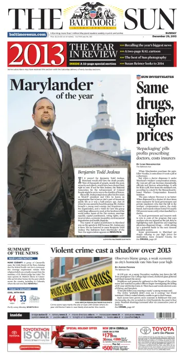 Baltimore Sun Sunday - 29 Dec 2013