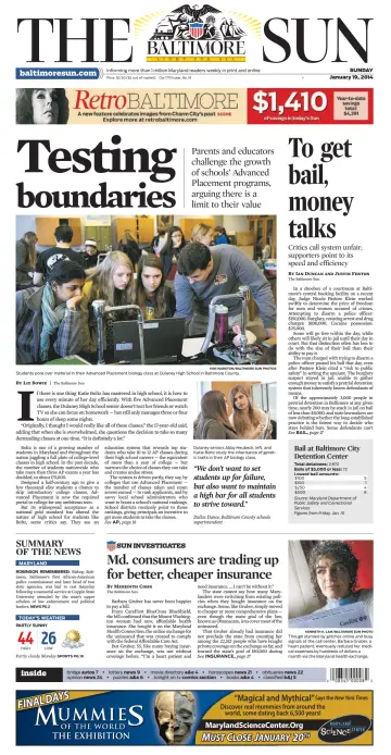 Baltimore Sun Sunday - 19 Jan 2014
