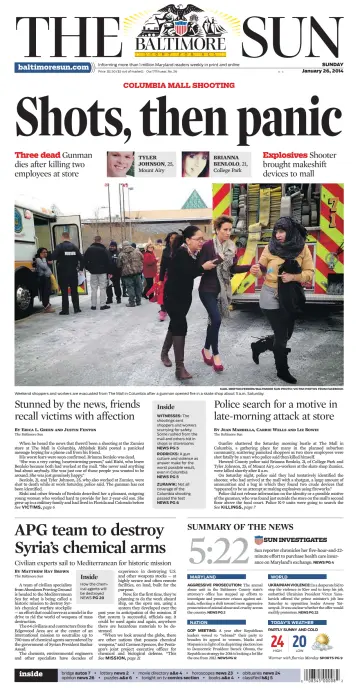 Baltimore Sun Sunday - 26 Jan 2014