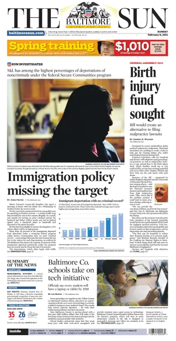 Baltimore Sun Sunday - 9 Feb 2014