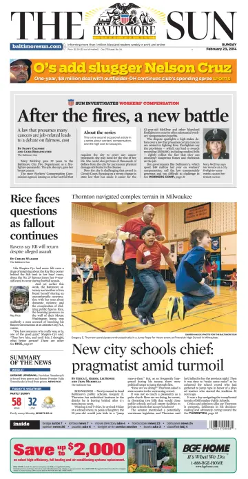 Baltimore Sun Sunday - 23 Feb 2014