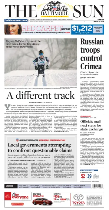 Baltimore Sun Sunday - 2 Mar 2014