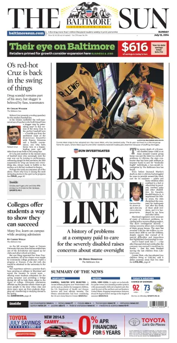 Baltimore Sun Sunday - 13 Jul 2014