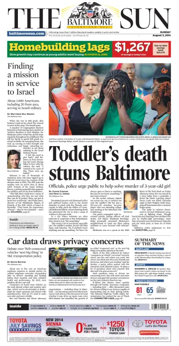 Baltimore Sun Sunday - 3 Aug 2014