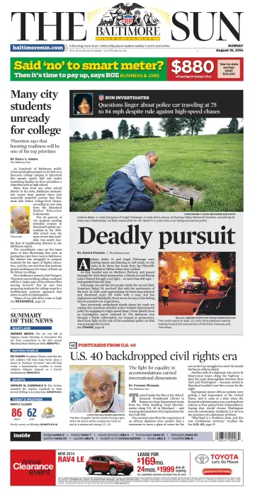 Baltimore Sun Sunday - 10 Aug 2014