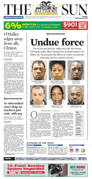 Baltimore Sun Sunday - 28 Sep 2014