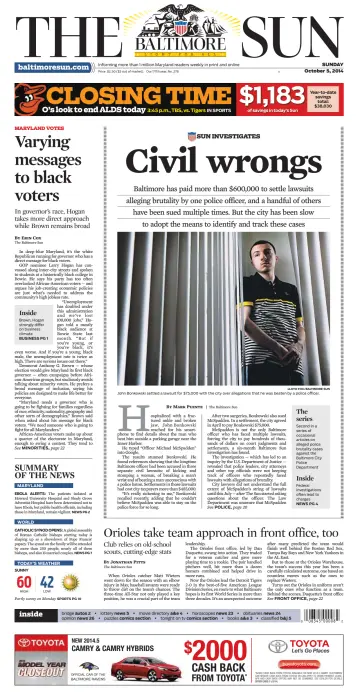 Baltimore Sun Sunday - 5 Oct 2014