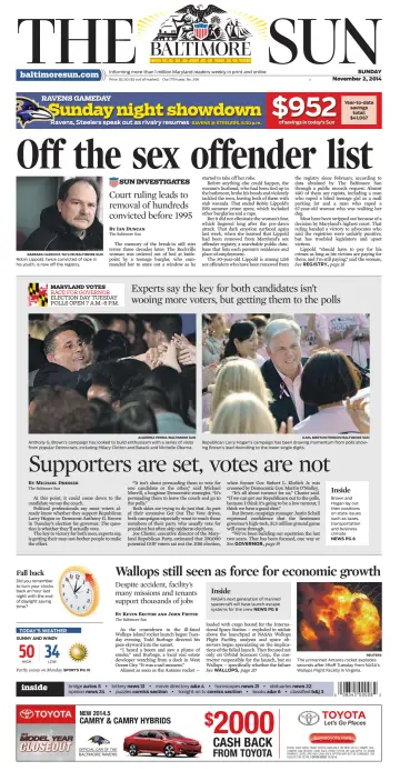 Baltimore Sun Sunday - 2 Nov 2014