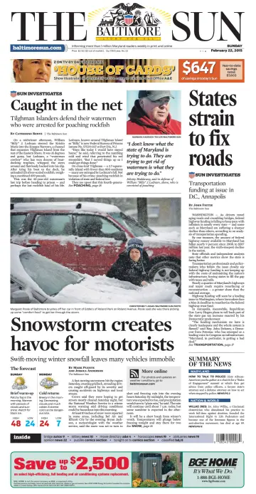 Baltimore Sun Sunday - 22 Feb 2015