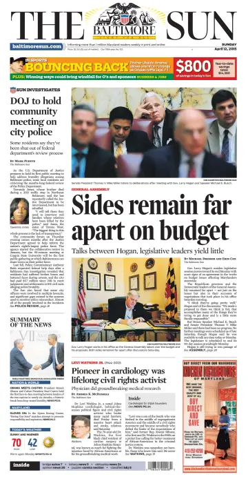 Baltimore Sun Sunday - 12 Apr 2015