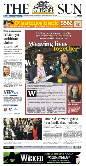 Baltimore Sun Sunday - 19 Apr 2015