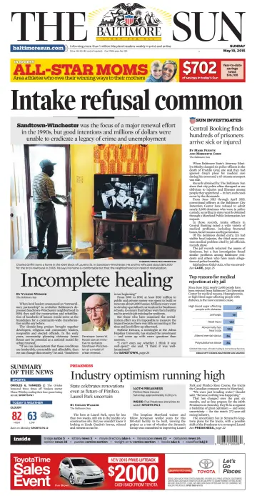 Baltimore Sun Sunday - 10 May 2015