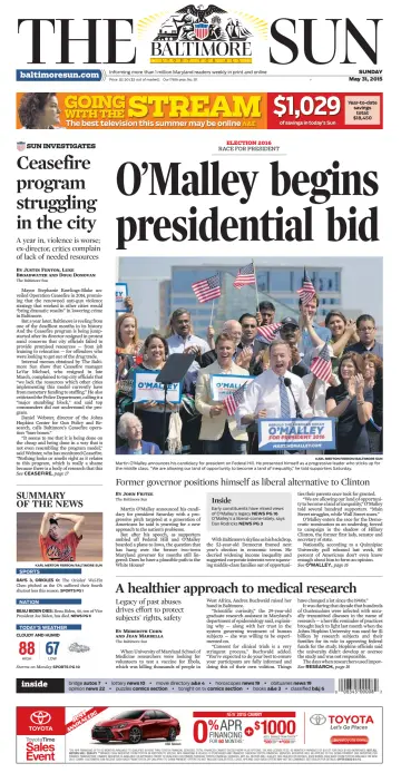 Baltimore Sun Sunday - 31 May 2015