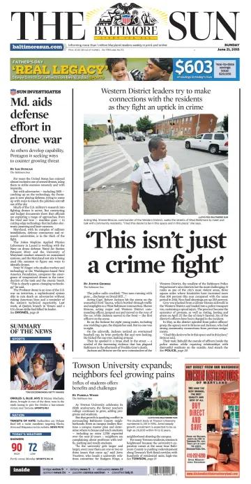 Baltimore Sun Sunday - 21 Jun 2015