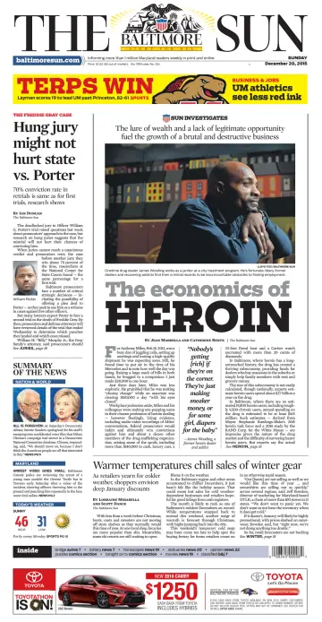 Baltimore Sun Sunday - 20 Dec 2015