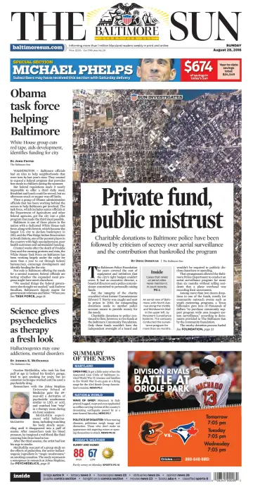 Baltimore Sun Sunday - 28 Aug 2016