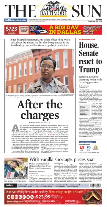 Baltimore Sun Sunday - 20 Nov 2016