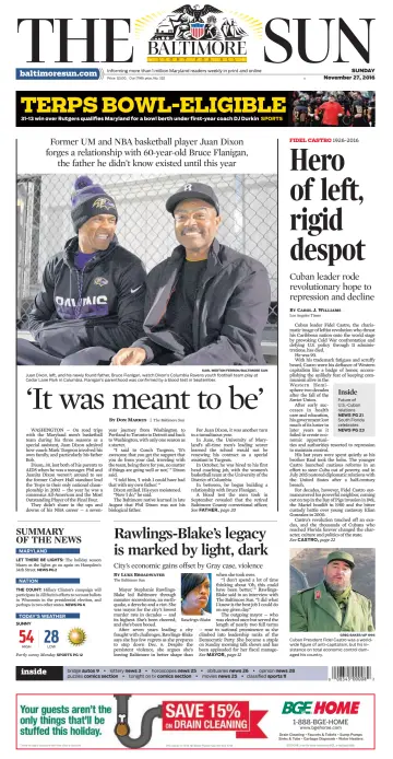 Baltimore Sun Sunday - 27 Nov 2016